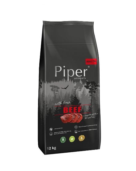 Piper Super Premium Beef - Суха храна за израснали кучета със свежо говеждо месо 12 кг.